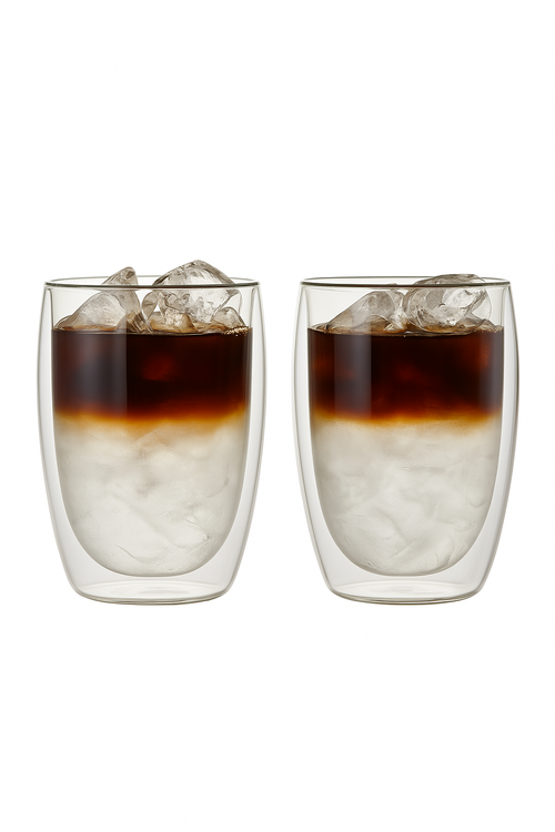 Lot tasses verre double paroi isolantes café thé