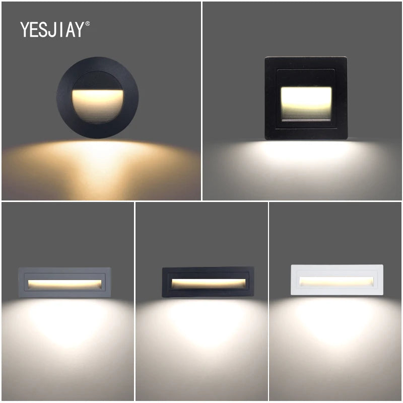 Lumières d'escalier Led étape lumières 3W/6W 86/210mm en aluminium encastré extérieur étanche intégré escalier mur Led lampe pour les étapes de la maison