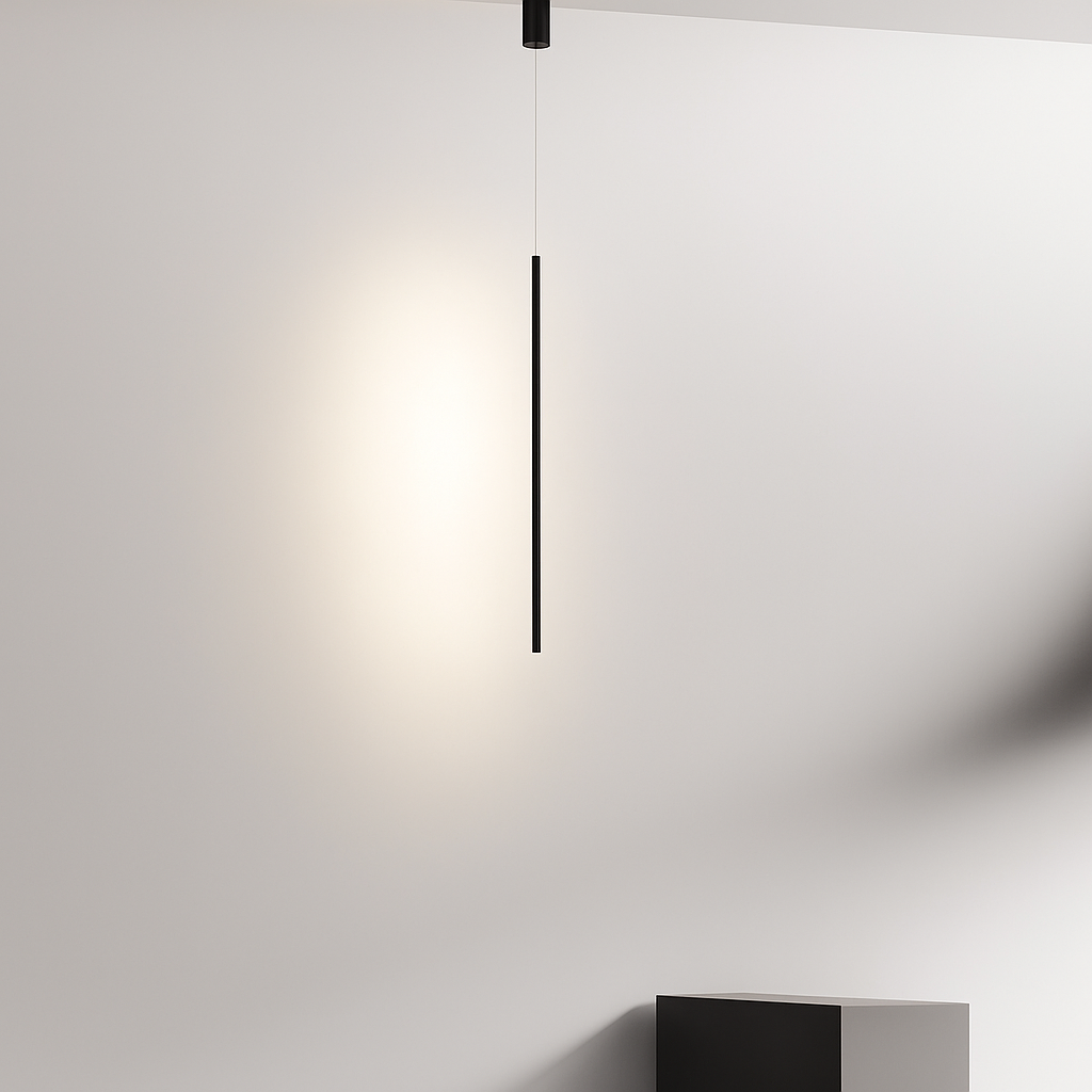 Luminaires suspendus LED modernes pour chambre à coucher chevet lecture lampe suspendue salon Bar café décor noir lustre plus long - vue 5 sur 14