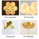 Lune Lustre Lampes Bulle Lustre Lumière pour Salon Chambre D'enfant Chambre Lampes Suspendues Or Noir G9 Ampoule AC220V