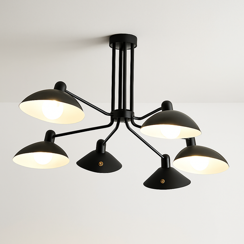 lustre araignée en fer nordique vintage industriel led éclairage