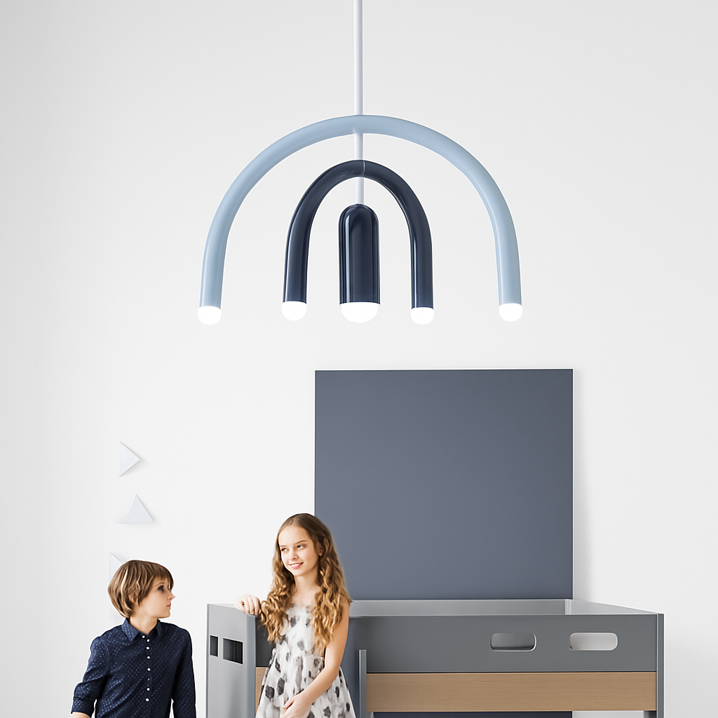 Lustre arc-en-ciel de styliste italien en forme de U