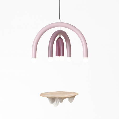 Italian designer u-shaped rainbow chandelier - vue 7 sur 18