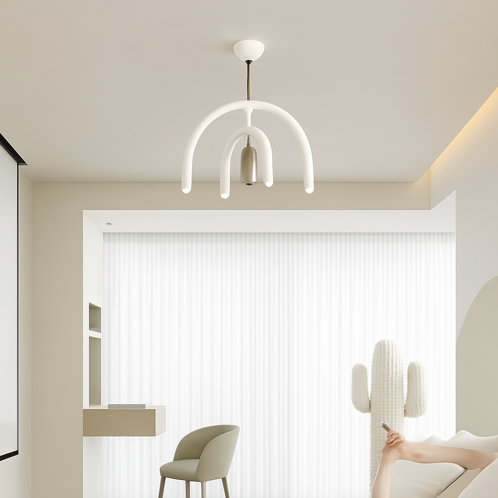 Italian designer u-shaped rainbow chandelier - vue 7 sur 18