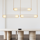 lustre art déco en verre et métal pour intérieur moderne