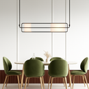 lustre art déco en verre et métal pour intérieur moderne