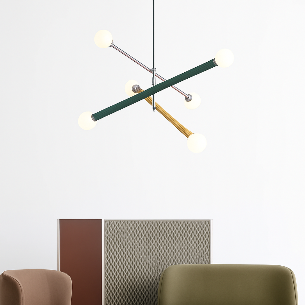 lustre art déco minimaliste éclairage suspendu - vue 5 sur 10