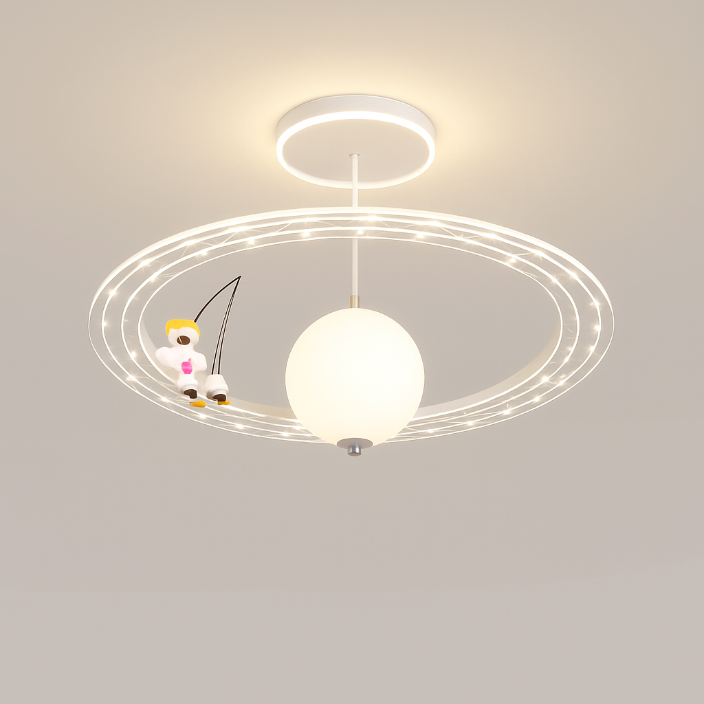 lustre astronaute décoration créative chambre enfants dessin animé - vue 6 sur 18