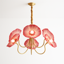 Lustre avec fleurs en verre déco nordique moderne