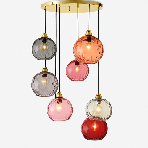 lustre boule de verre moderne grain d'eau luminaire suspendu nordique