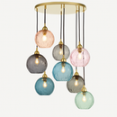 lustre boule de verre moderne grain d'eau luminaire suspendu nordique
