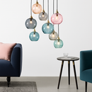 lustre boule de verre moderne grain d'eau luminaire suspendu nordique