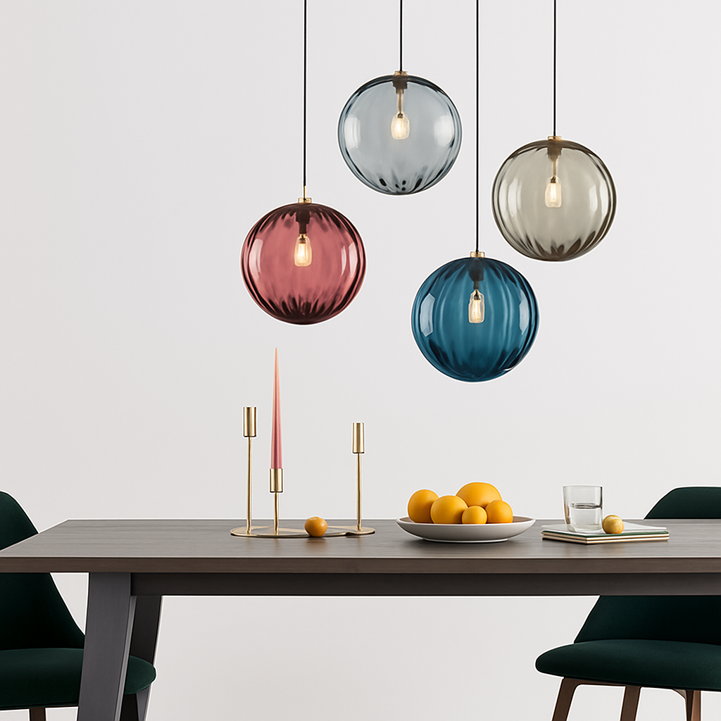 lustre boule de verre moderne grain d'eau luminaire suspendu nordique - vue 7 sur 30