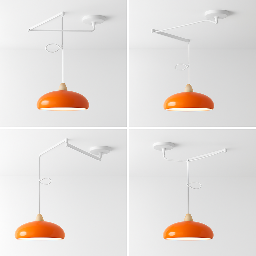 lustre à bras long rotatif réglable moderne pliable et rétractable - vue 7 sur 22