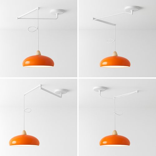 lustre à bras long rotatif réglable moderne pliable et rétractable