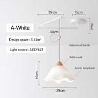 lustre à bras long rotatif réglable moderne pliable et rétractable