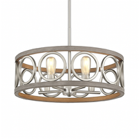 Lustre circulaire industriel américain ferme rétro fer Art Grain de bois pour Restaurant maison chambre plafonnier décor à la maison