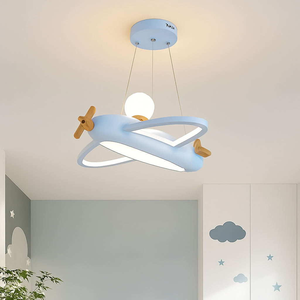 lustre créatif en forme d'avion pour enfant - vue 3 sur 8