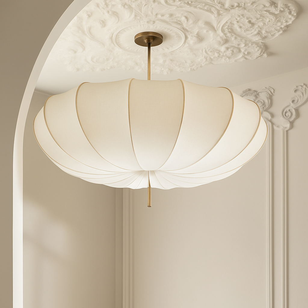 lustre décoratif vintage en tissu européen pour restaurant