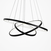 Lustre design anneaux suspendus à LED Deco