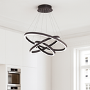 Lustre design cercles entrelacés (noir ou blanc)
