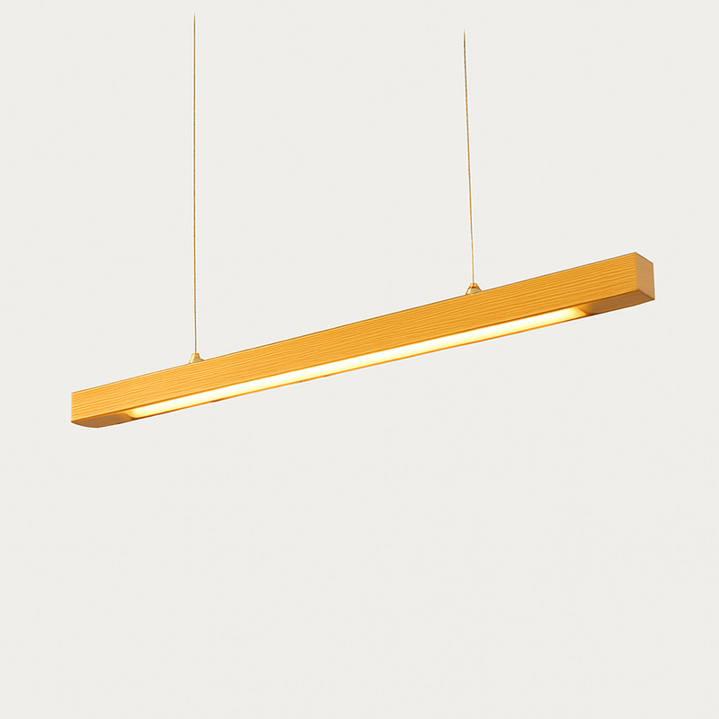 Lustre design en bois long à LED Bar