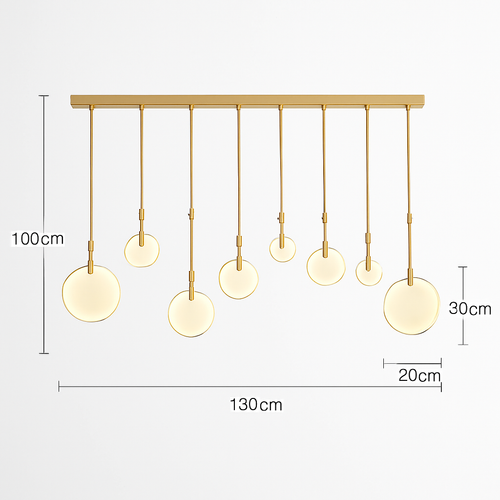 lustre design en marbre doré avec éclairage led tendance 2024