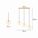lustre design en marbre doré avec éclairage led tendance 2024