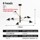 Lustre design à LED avec plusieurs abat-jours triangles style Loft