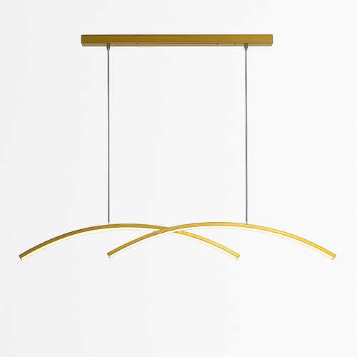 Lustre design LED en forme d'arc métallique Roxanna