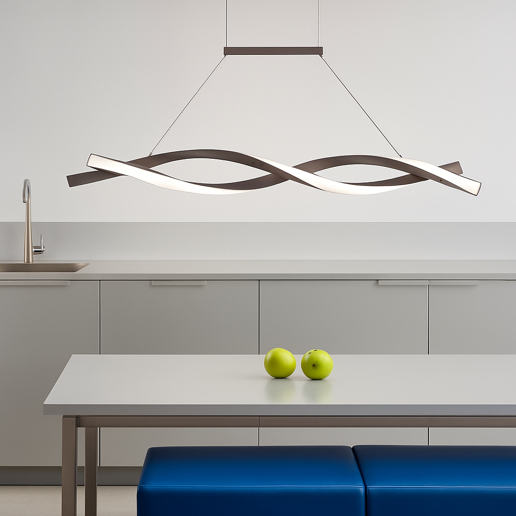 Lustre design LED en forme de vagues Callan - vue 4 sur 7