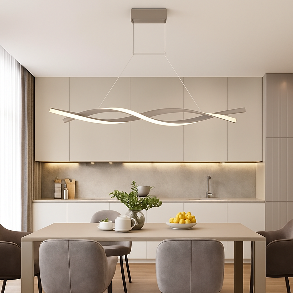 Lustre design LED en forme de vagues Callan - vue 6 sur 7