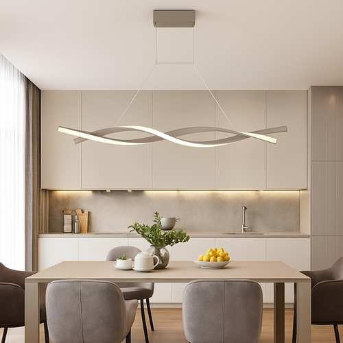 Lustre design LED en forme de vagues Callan