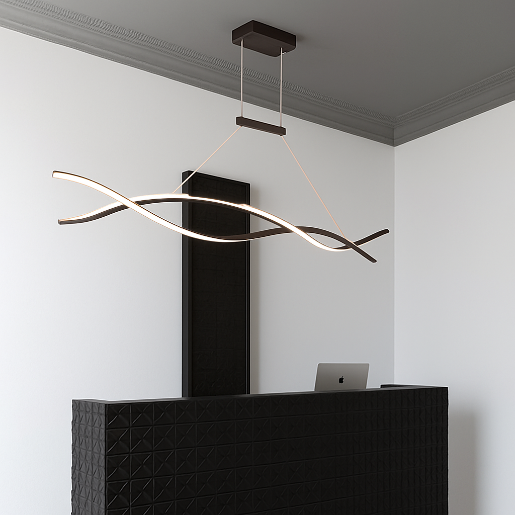 Lustre design LED en forme de vagues Callan - vue 7 sur 7