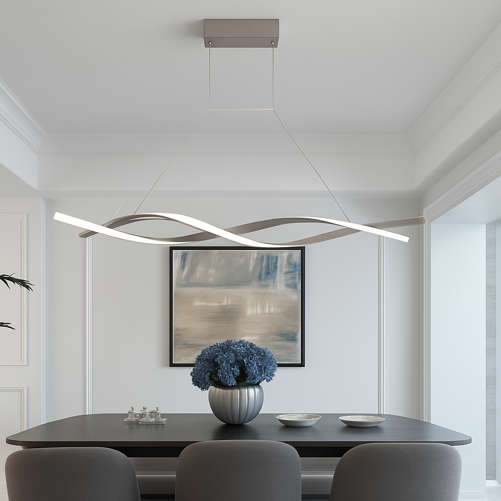 Lustre design LED en forme de vagues Callan - vue 8 sur 7