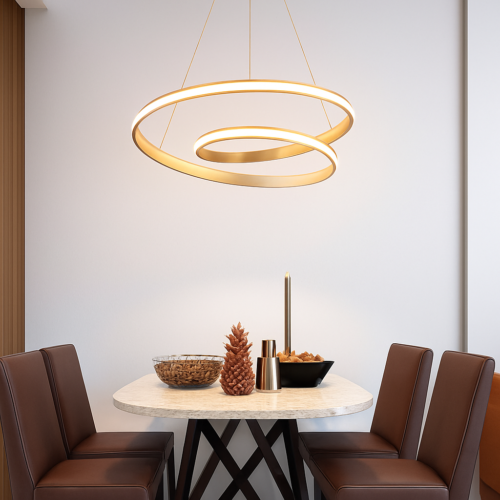 Lustre design à LED en spirale en aluminium Mooskolin - vue 5 sur 6