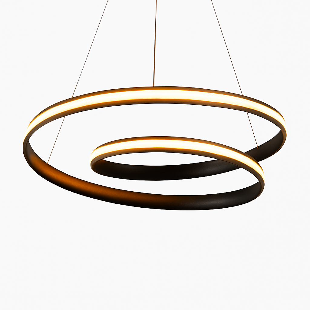 Lustre design à LED en spirale en aluminium Mooskolin - vue 6 sur 6