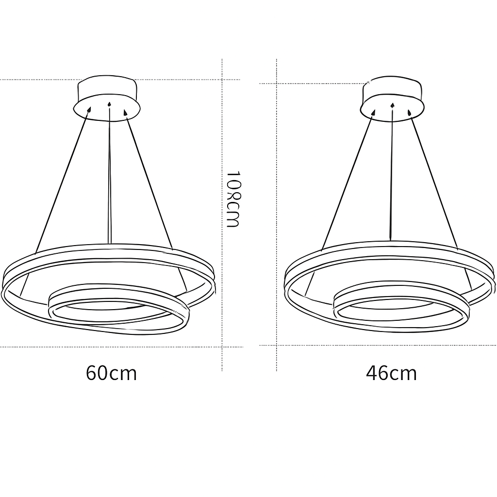 Lustre design à LED en spirale en aluminium Mooskolin - vue 7 sur 6