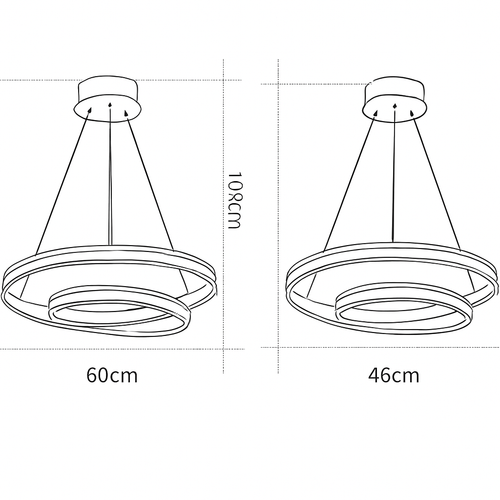 Lustre design à LED en spirale en aluminium Mooskolin