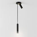 Lustre design LED tube lumineux doré ou noir Amias