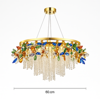 lustre en cristal de luxe pour décoration intérieure élégante