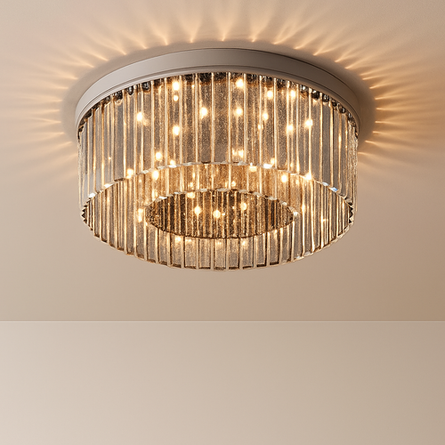 lustre en cristal led de luxe pour décoration intérieure