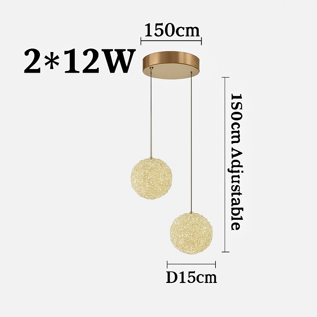 lustre en cristal led léger pour une ambiance romantique et élégante - vue 8 sur 10