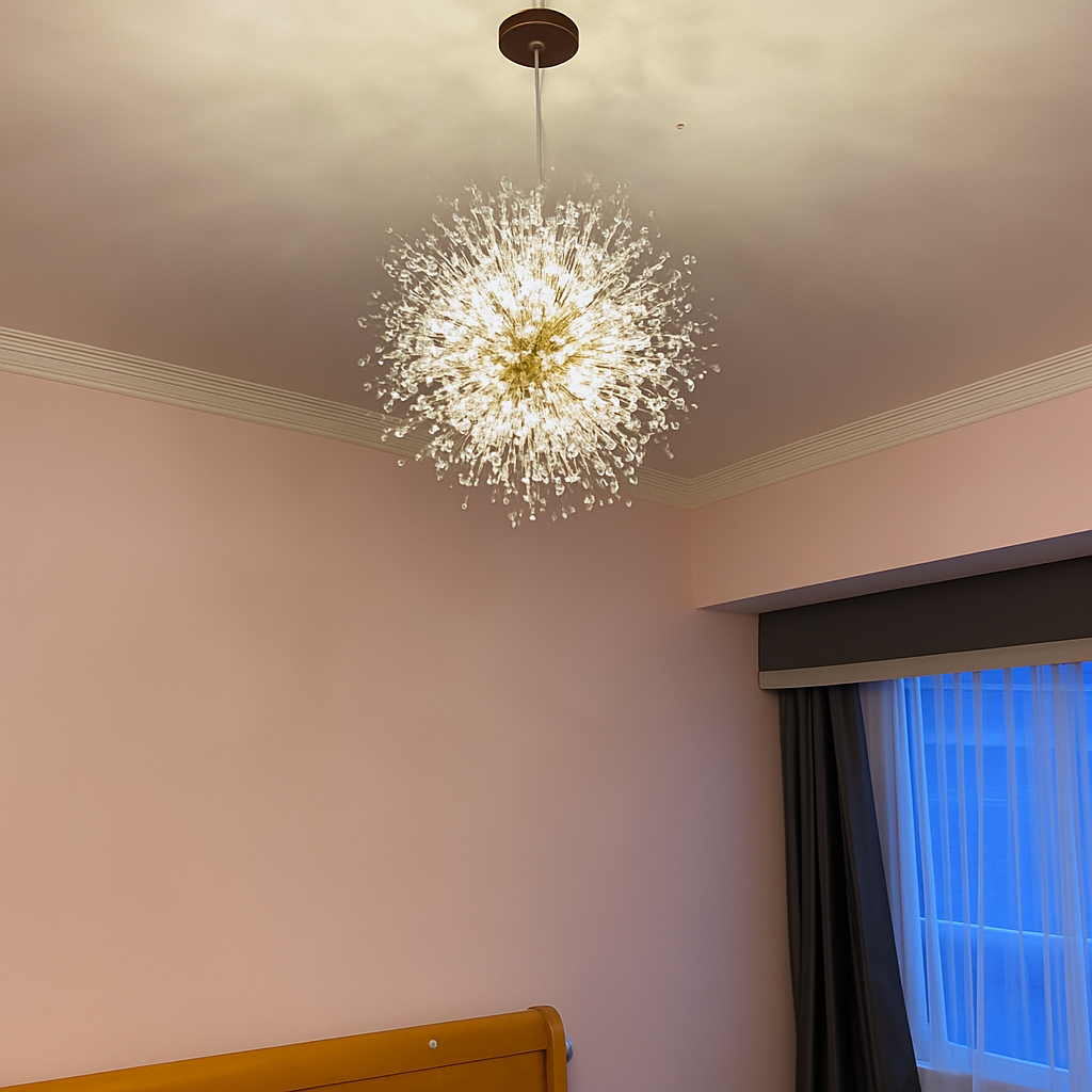 lustre en cristal moderne éclairage décoratif pour intérieur élégant - vue 4 sur 8