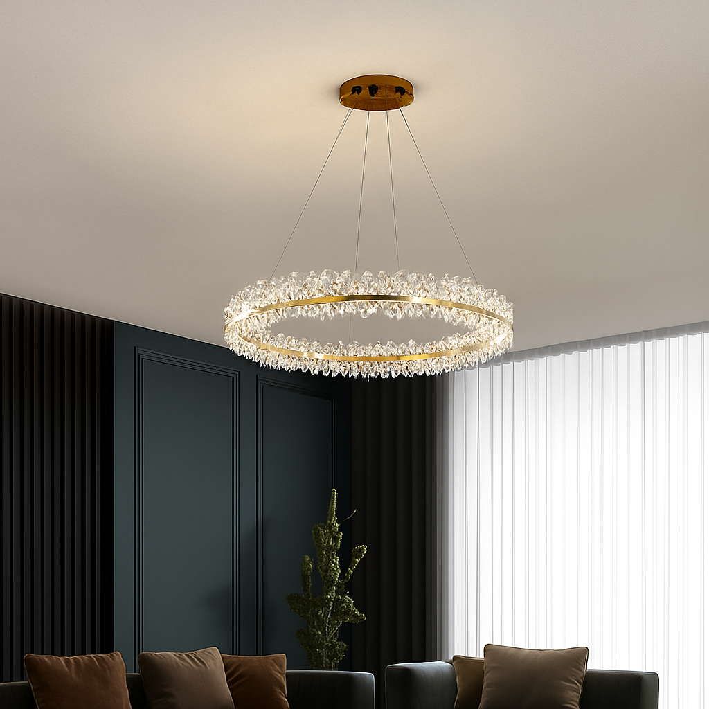 lustre en cristal moderne design créatif lumineux pour intérieur élégant - vue 3 sur 13