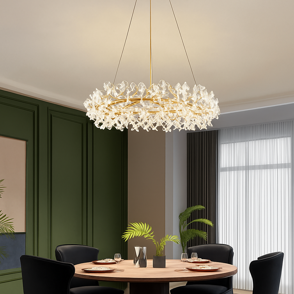 lustre en cristal moderne design créatif lumineux pour intérieur élégant - vue 5 sur 13