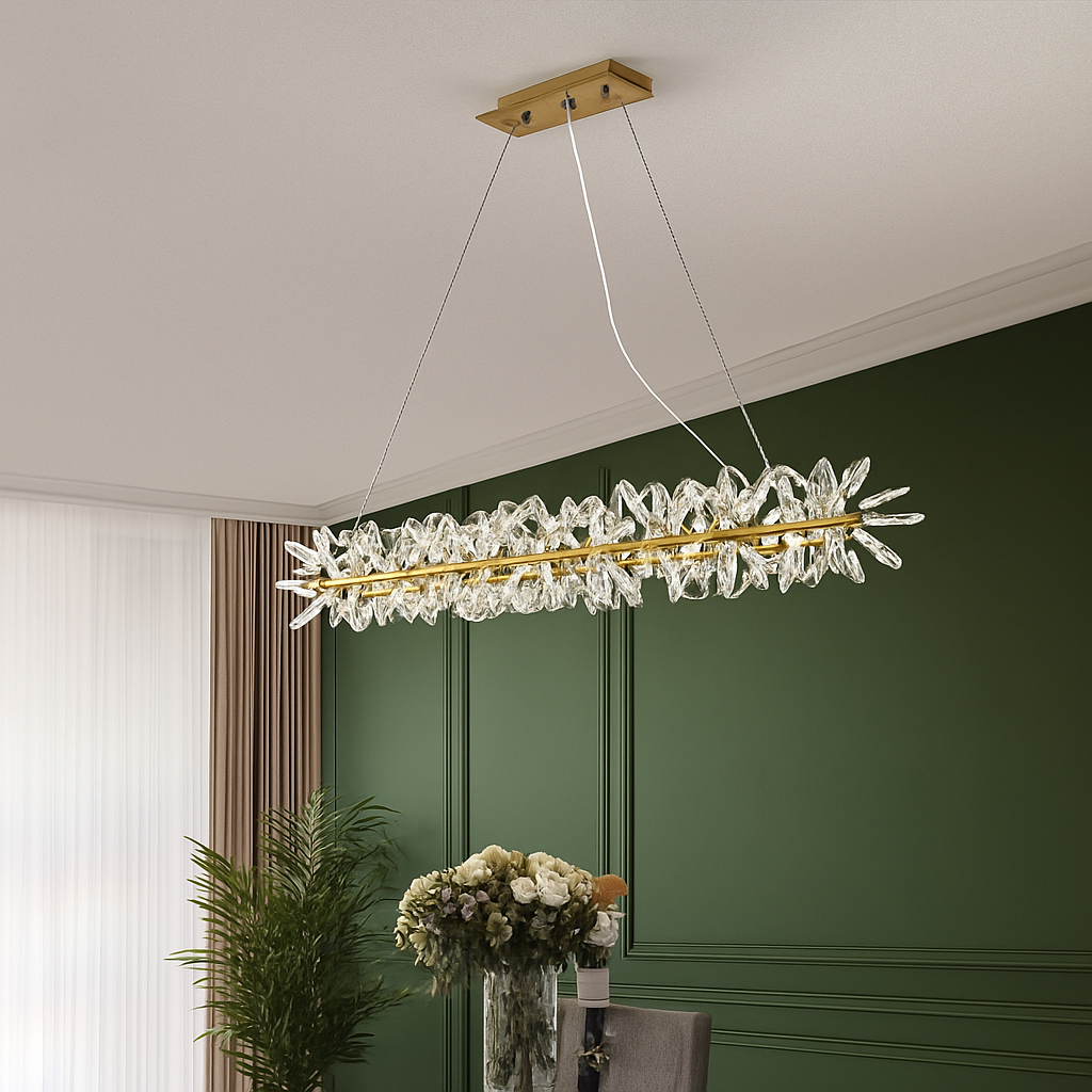 lustre en cristal moderne design créatif lumineux pour intérieur élégant - vue 6 sur 13
