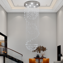 lustre 	 en cristal moderne led boule spirale goutte de pluie k9