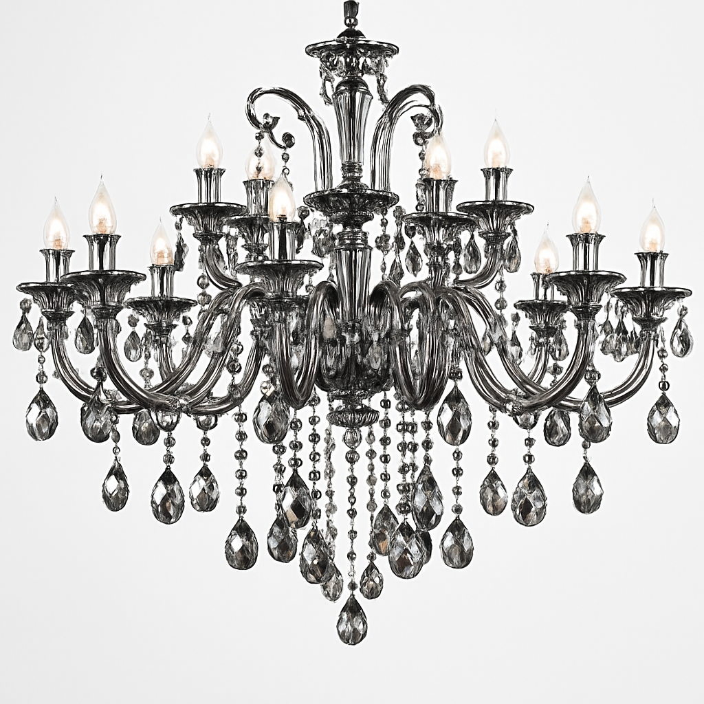 lustre en cristal moderne pour éclairage d'ambiance élégante - vue 2 sur 15