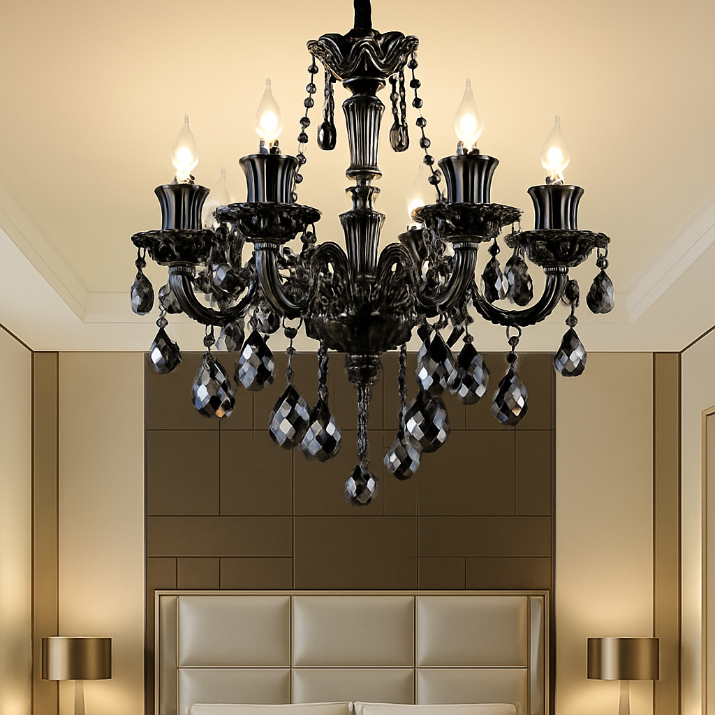 lustre en cristal moderne pour éclairage d'ambiance élégante - vue 4 sur 15